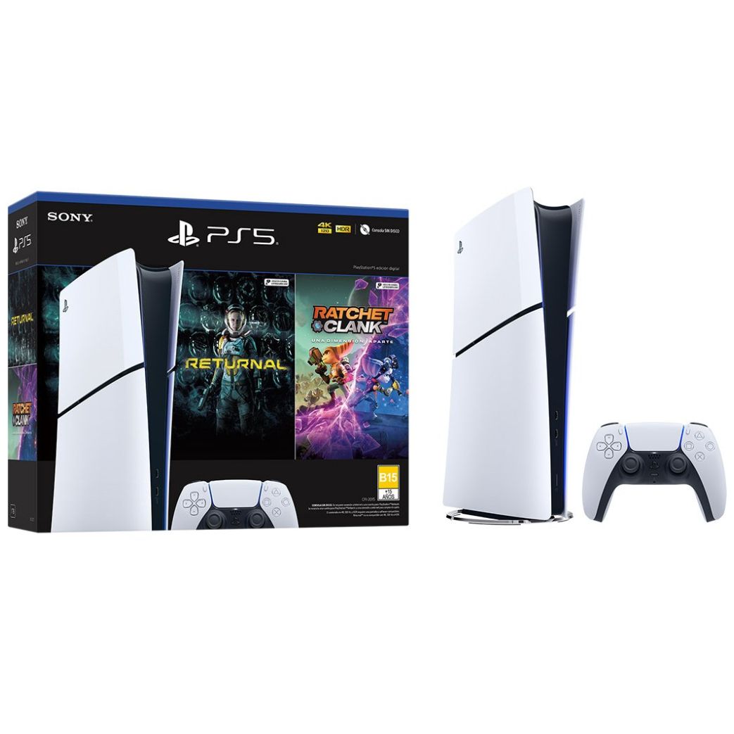 Pack Consola Playstation®5 (Modelo Slim) con 2 Juegos - Versión Digital