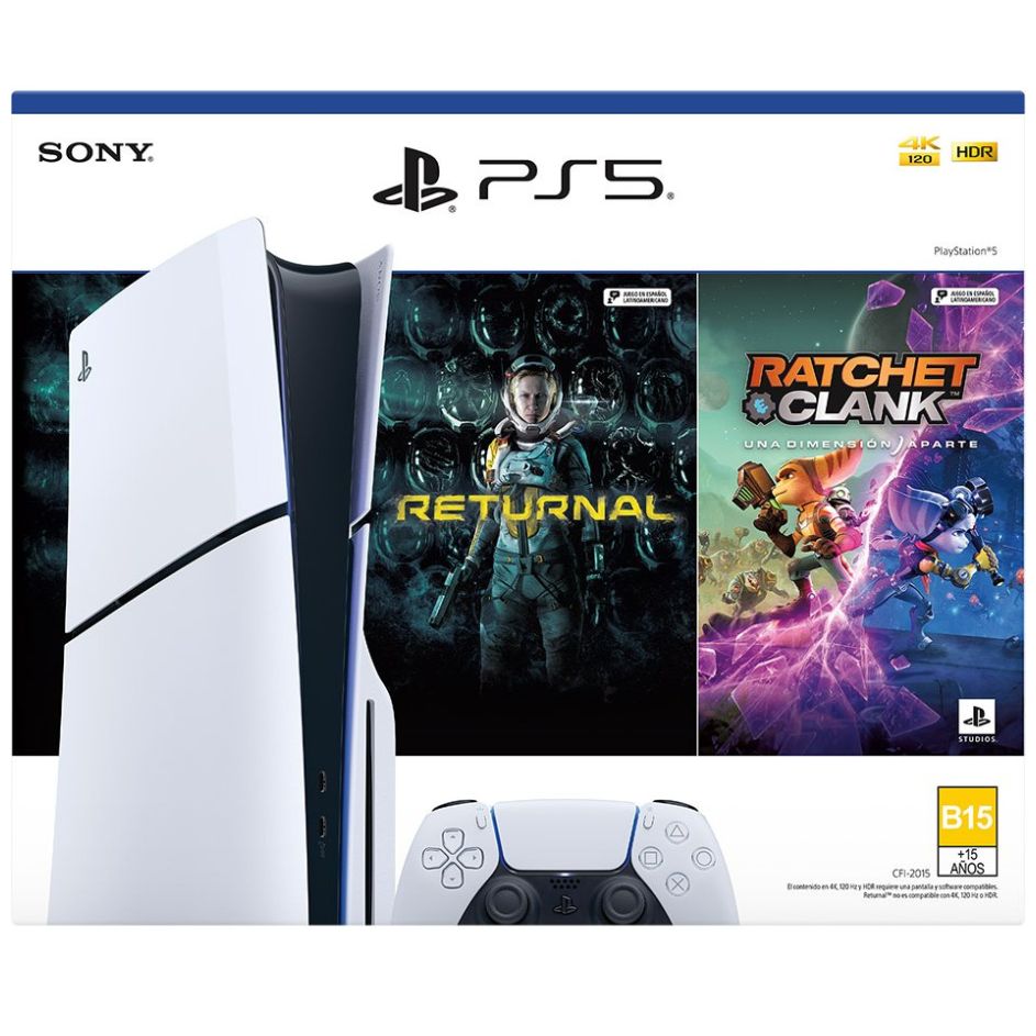 Pack Consola Playstation®5 (Modelo Slim) con 2 Juegos - Versión Estándar