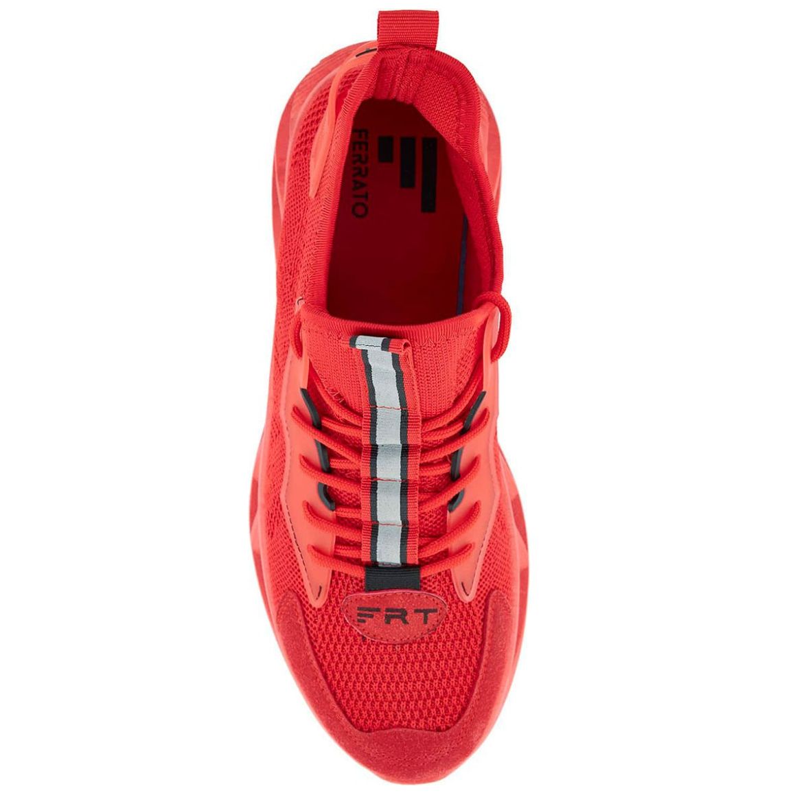Tenis Casuales Ferrato con Mezcla Textil Color Rojo para Hombre