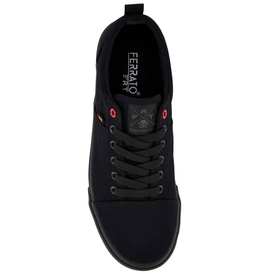 Tenis Casuales Ferrato Color Negro con Detalle en Ojillo para Hombre