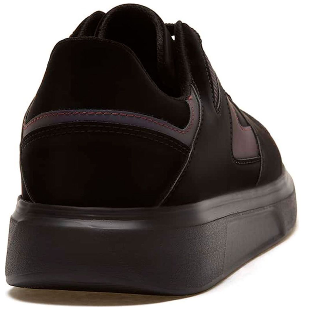 Tenis Casuales Ferrato en Material Sintético Color Negro/morado para Hombre