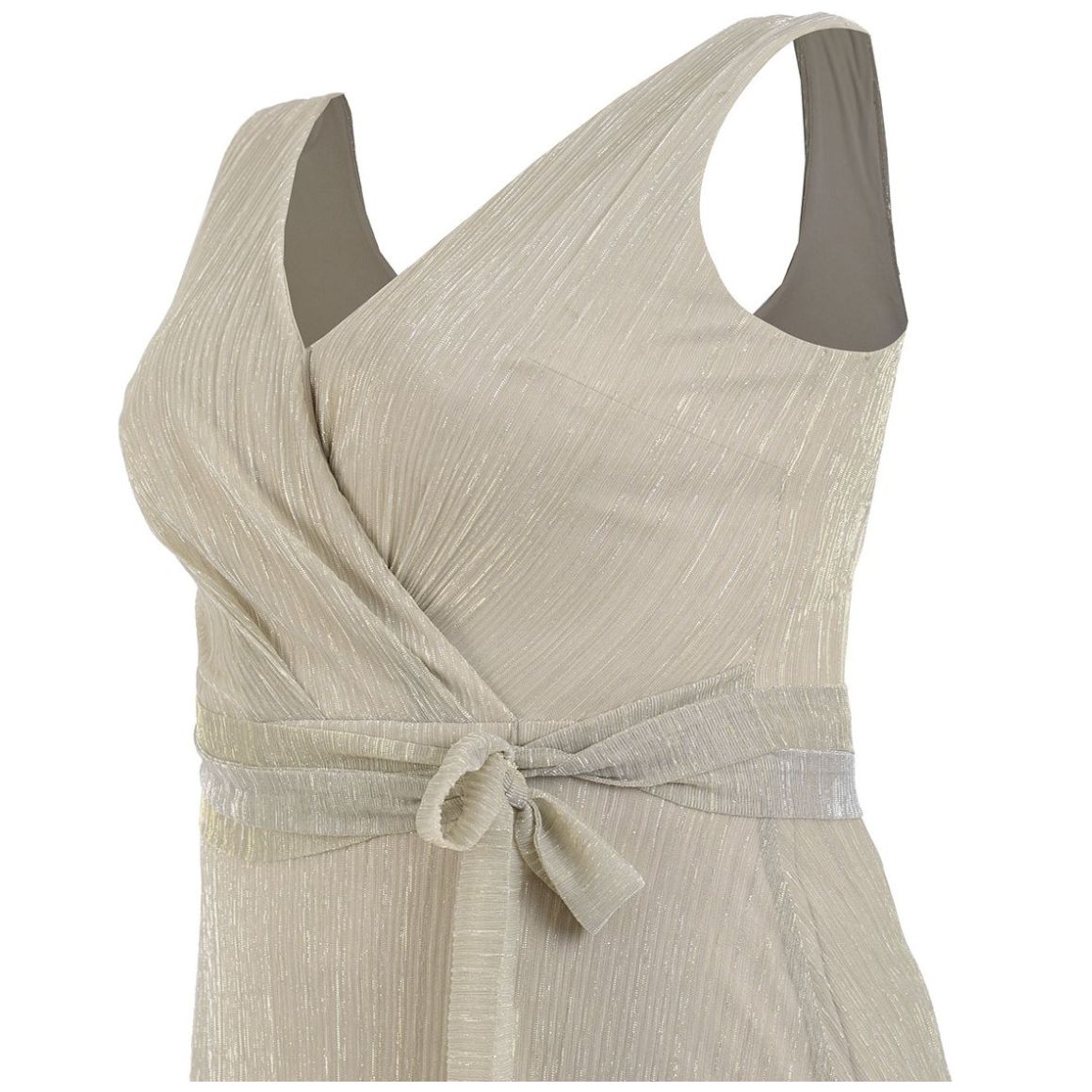 Vestido Largo Cuello en V Nikki Italy