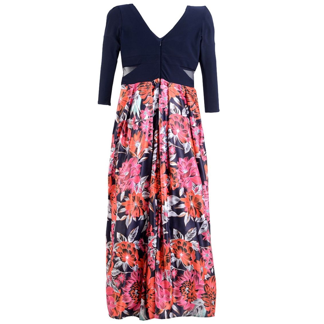 Vestido Largo de Manga Larga con Falda Estampada Nikki Italy