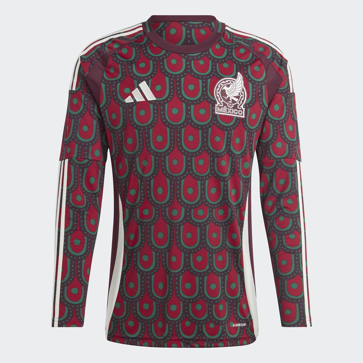 Jersey Oficial de Local Selección Mexicana 2024 Manga Larga Adidas para Hombre