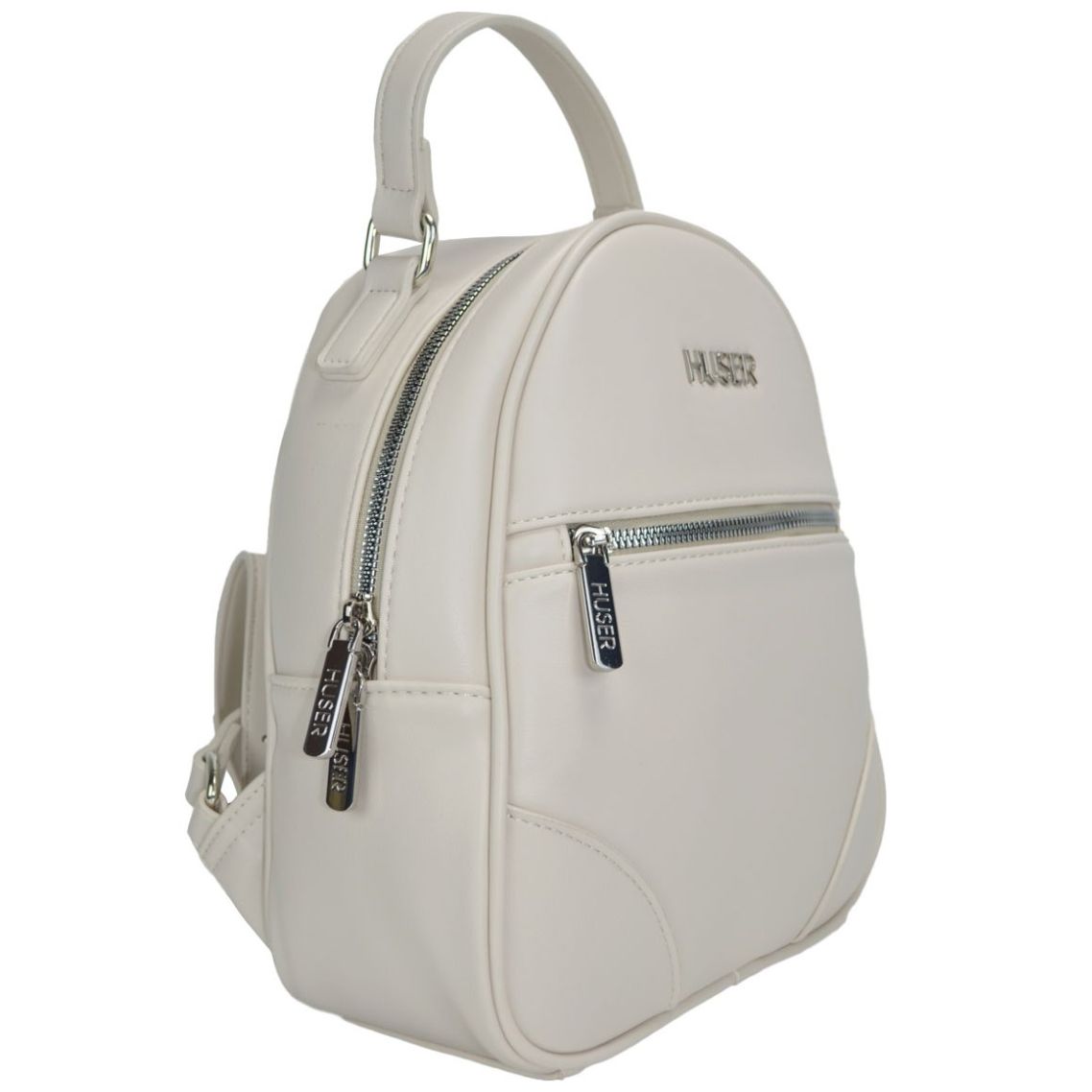 Bolso Backpack Huser Beige para Mujer