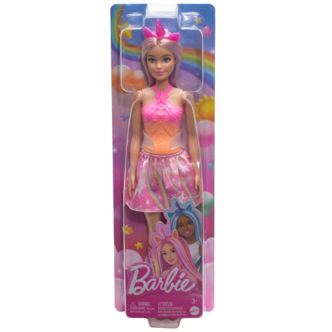 Barbie Fantasía Muñeca Unicornio Falda de Ensueño Rosa