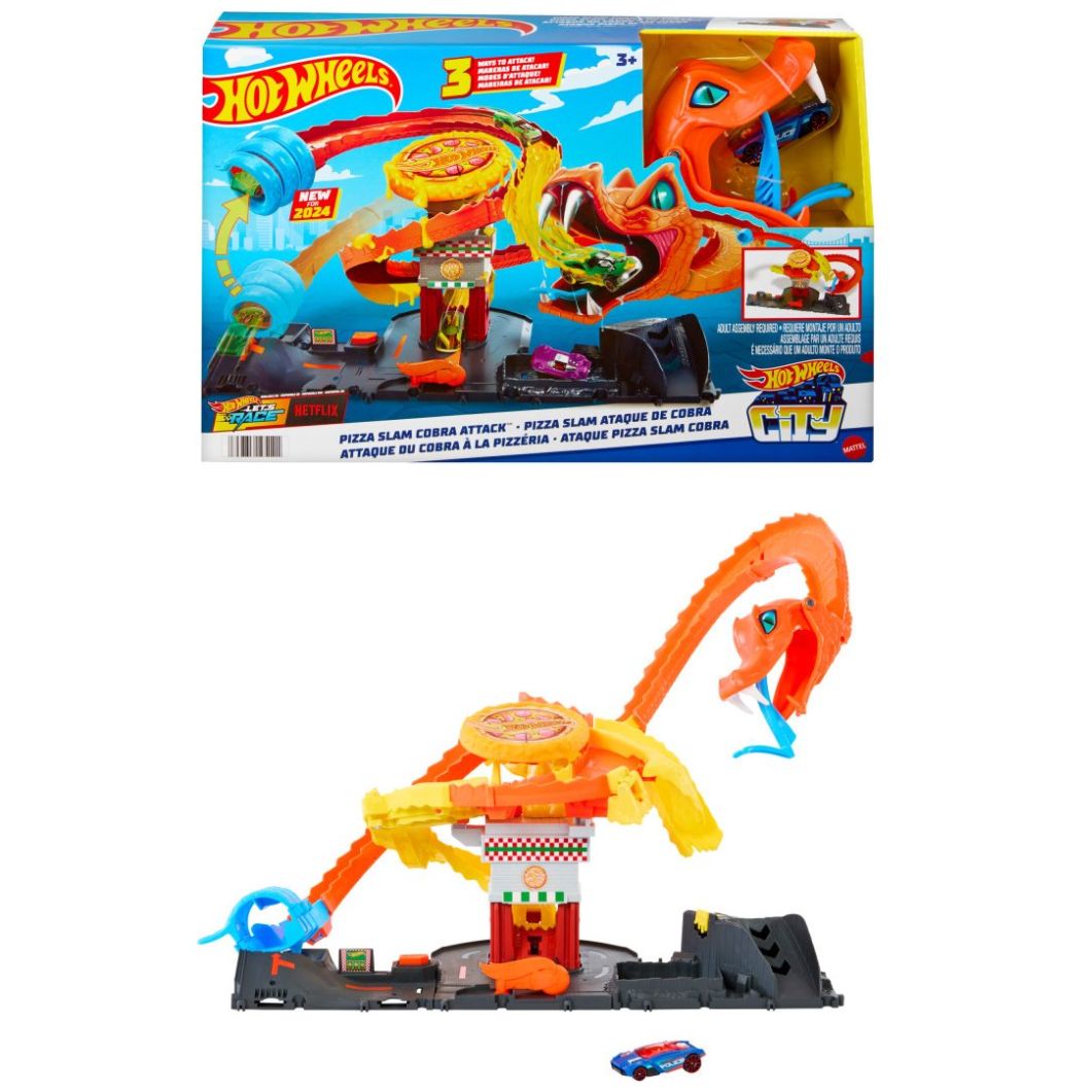 Hot Wheels Pista de Juguete Ataque de Cobra Vs Pizzería