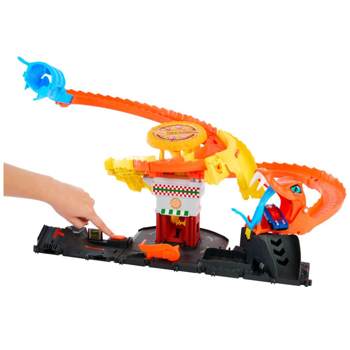 Hot Wheels Pista de Juguete Ataque de Cobra Vs Pizzería