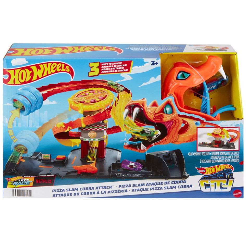 Hot Wheels Pista de Juguete Ataque de Cobra Vs Pizzería