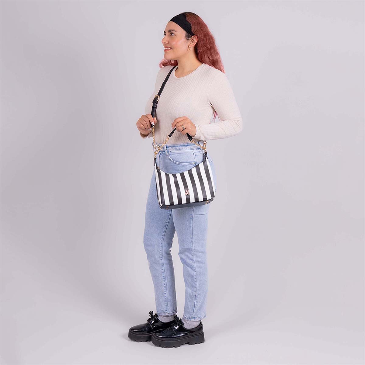 Bolso Baguette Barbie By Gorett Negro para Mujer