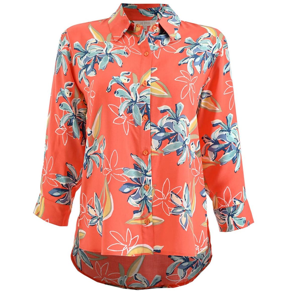 Blusa Manga Larga con Cuello Camisero Life Styler para Mujer