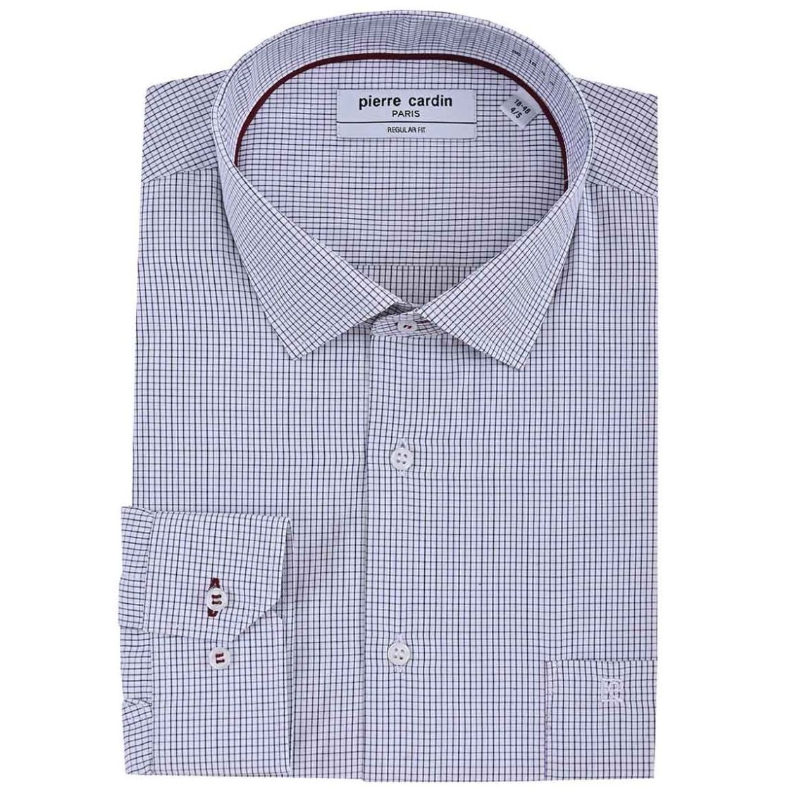 Camisa a Cuadros Manga Larga Pierre Cardin para Hombre Plus