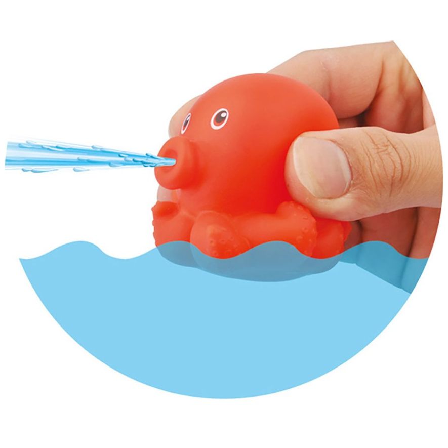 Juego de pesca para ducha y baño con lindos peces con manchas y caña de pescar (color cambia Juego de pesca para ducha y baño con lindos peces con manchas y caña de pescar (color cambia