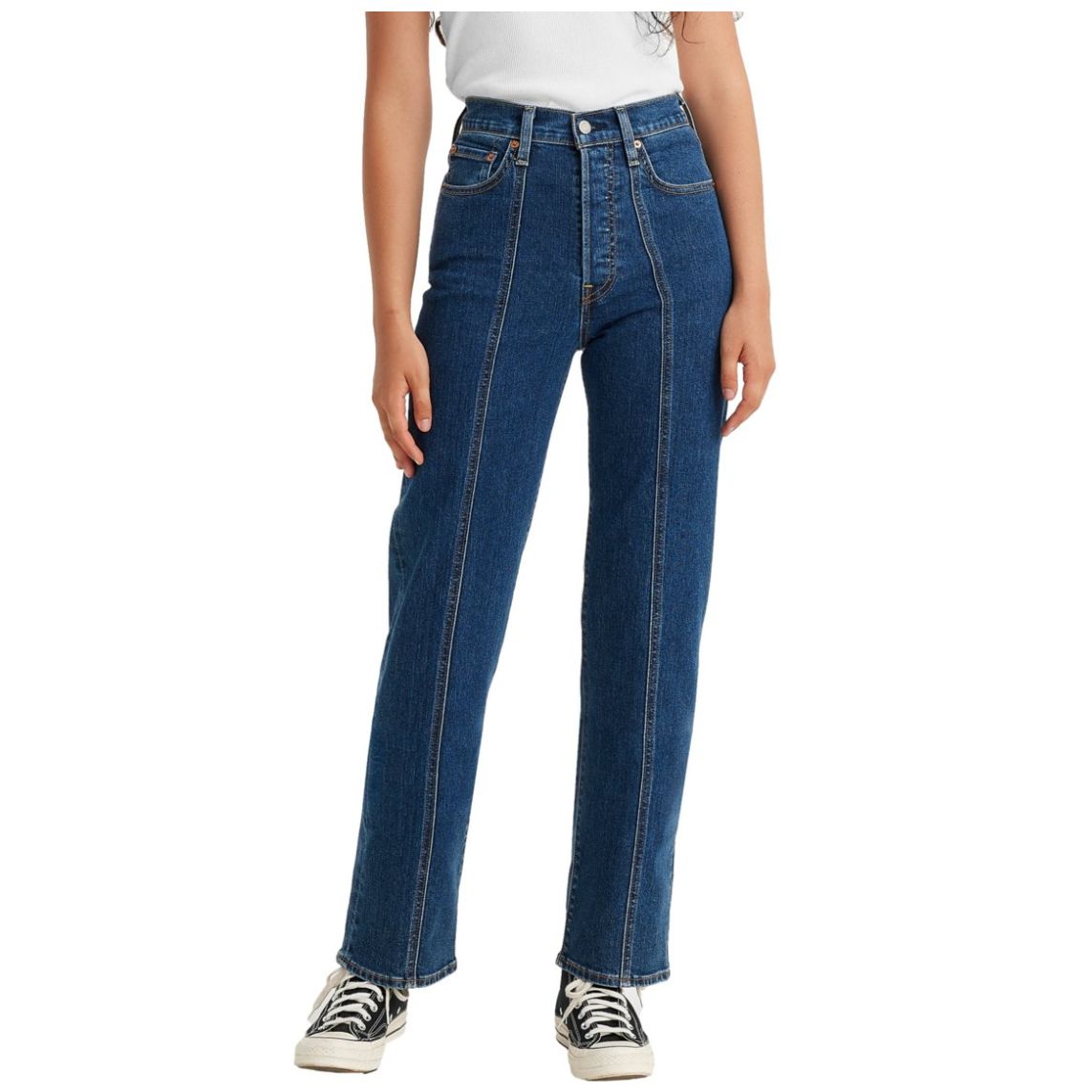 Jeans Ribcage Straight Front Seam para Mujer Levis