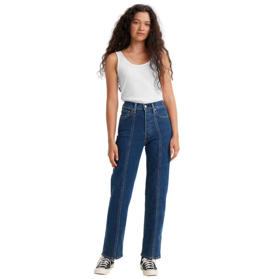 Jeans Ribcage Straight Front Seam para Mujer Levis