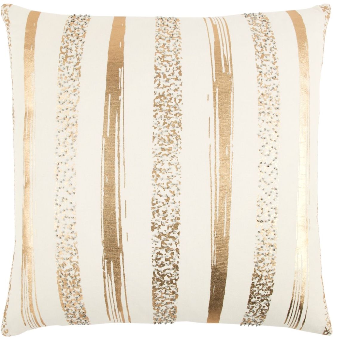 Cojin Home & Details Lineas 50X50Cm Ivory/oro