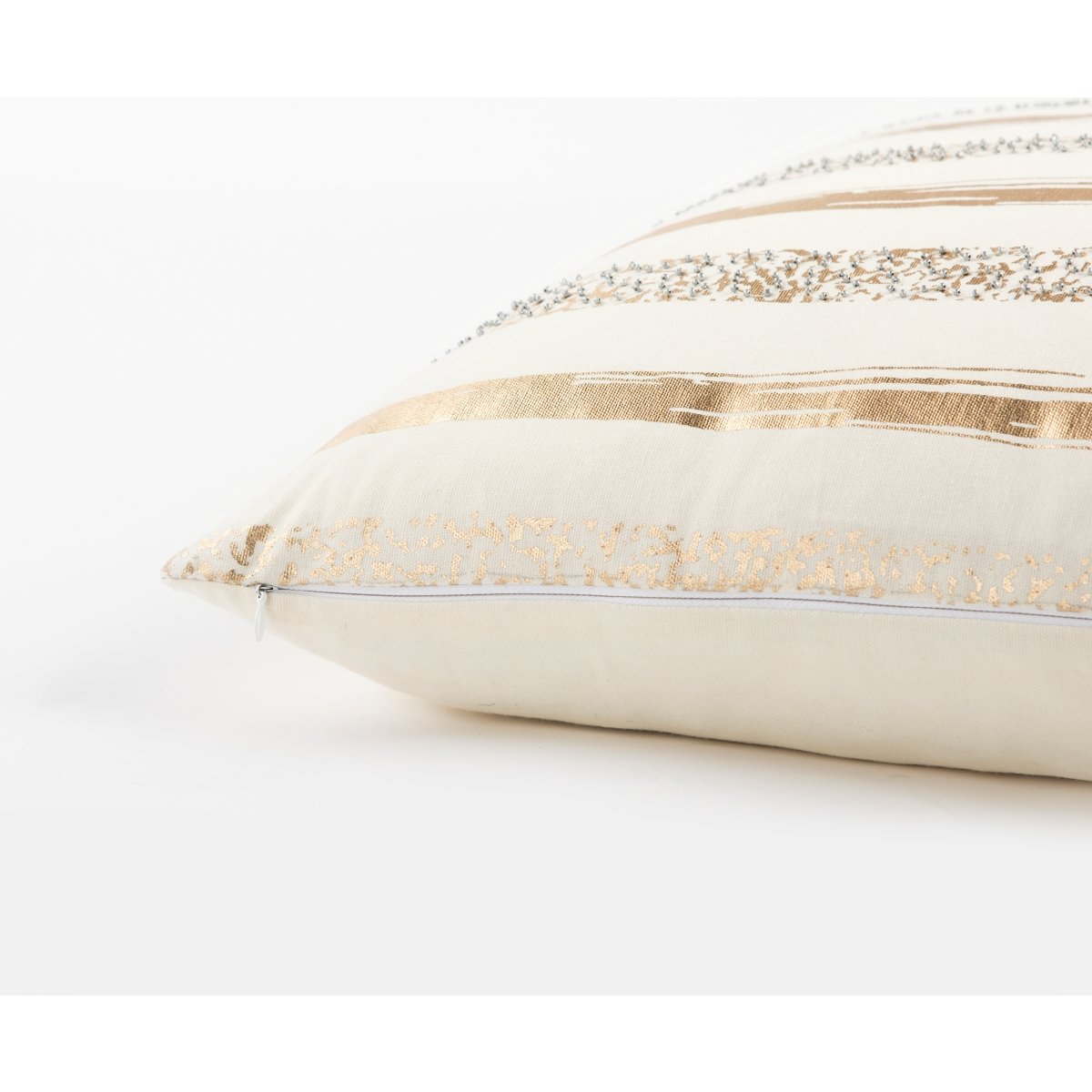 Cojin Home & Details Lineas 50X50Cm Ivory/oro