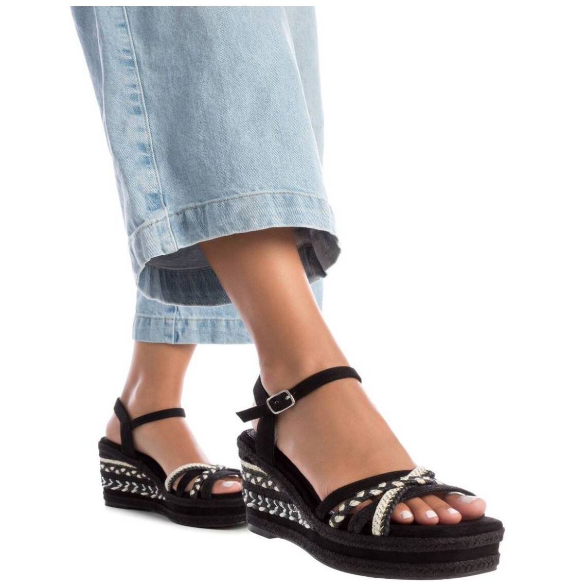 Sandalia Xti Cuña Plataforma Tejida para Mujer