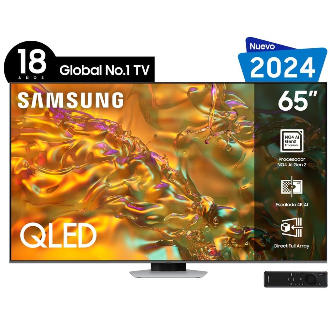 Pantalla Samsung 65 Pulgadas 4K Qled Qn65Q80Dafxzx