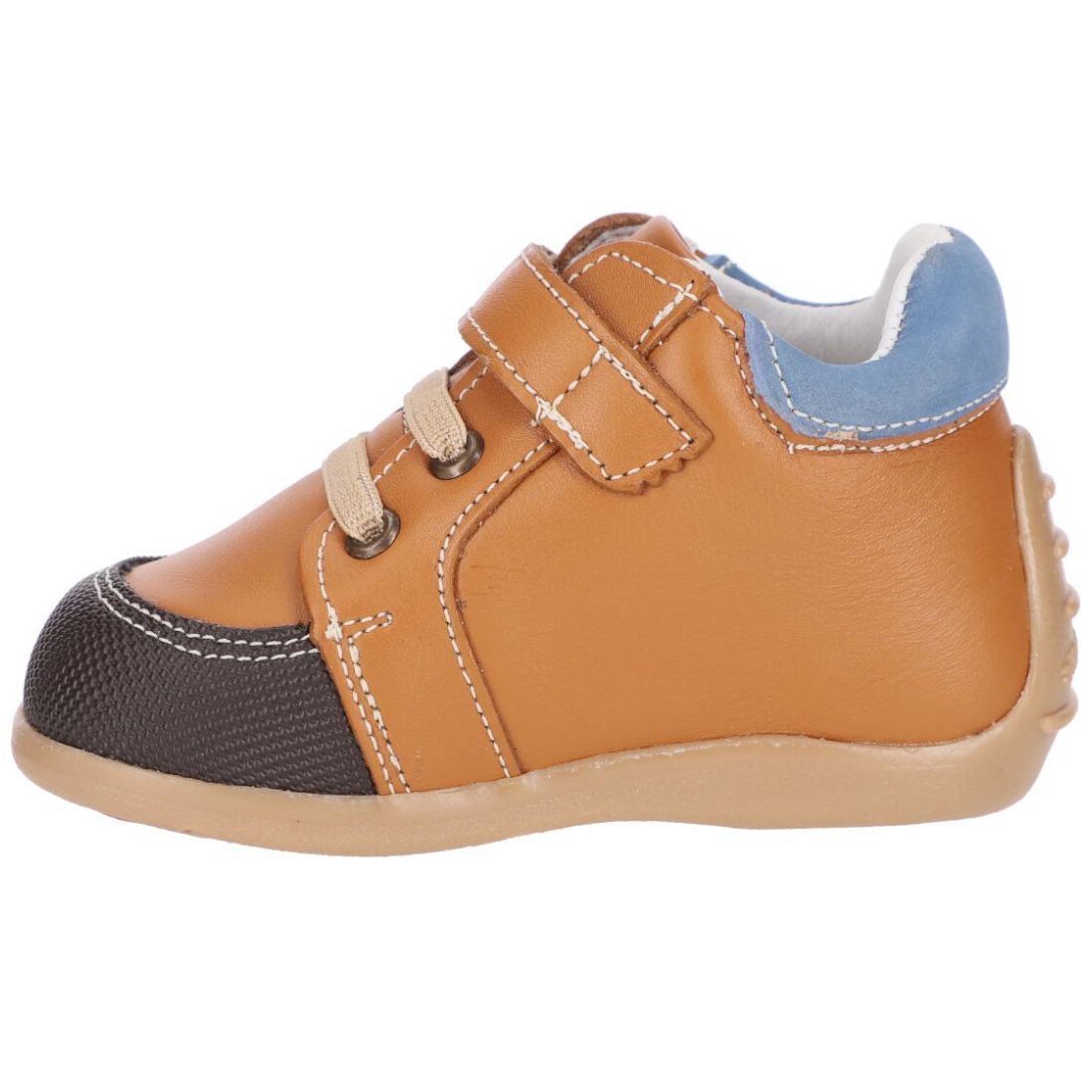 Zapato con Velcro Dino 12-15 Café Andanenes