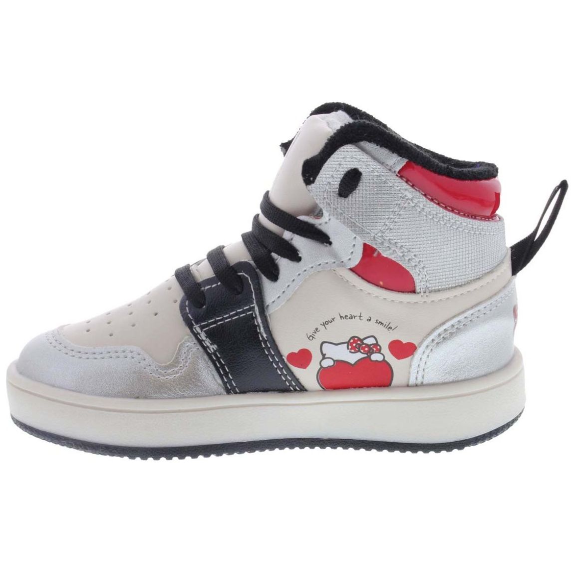 Tenis Bota Hello Kitty con Agujeta 15-19 Beige