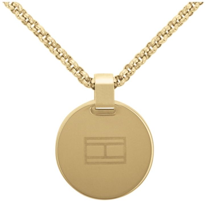 Collar Tommy Hilfiger de Acero Inoxidable y Piedra de Ónix  Dorado/negro  para Mujer