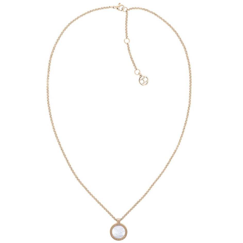 Collar Tommy Hilfiger de Acero Inoxidable  Oro Rosado/nácar para Mujer