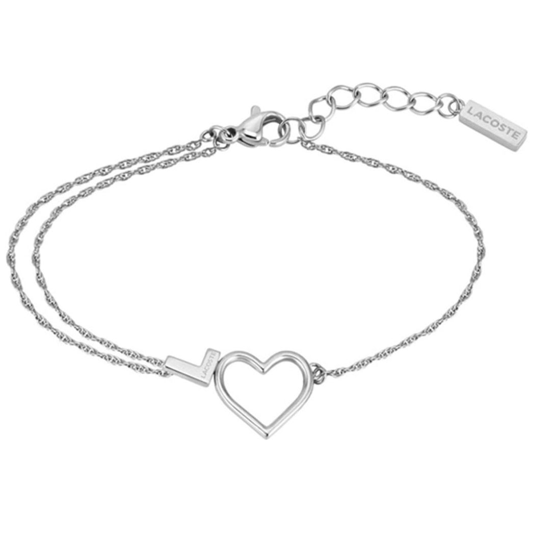 Brazalete Lacoste de Acero Inoxidable Plateado para Mujer