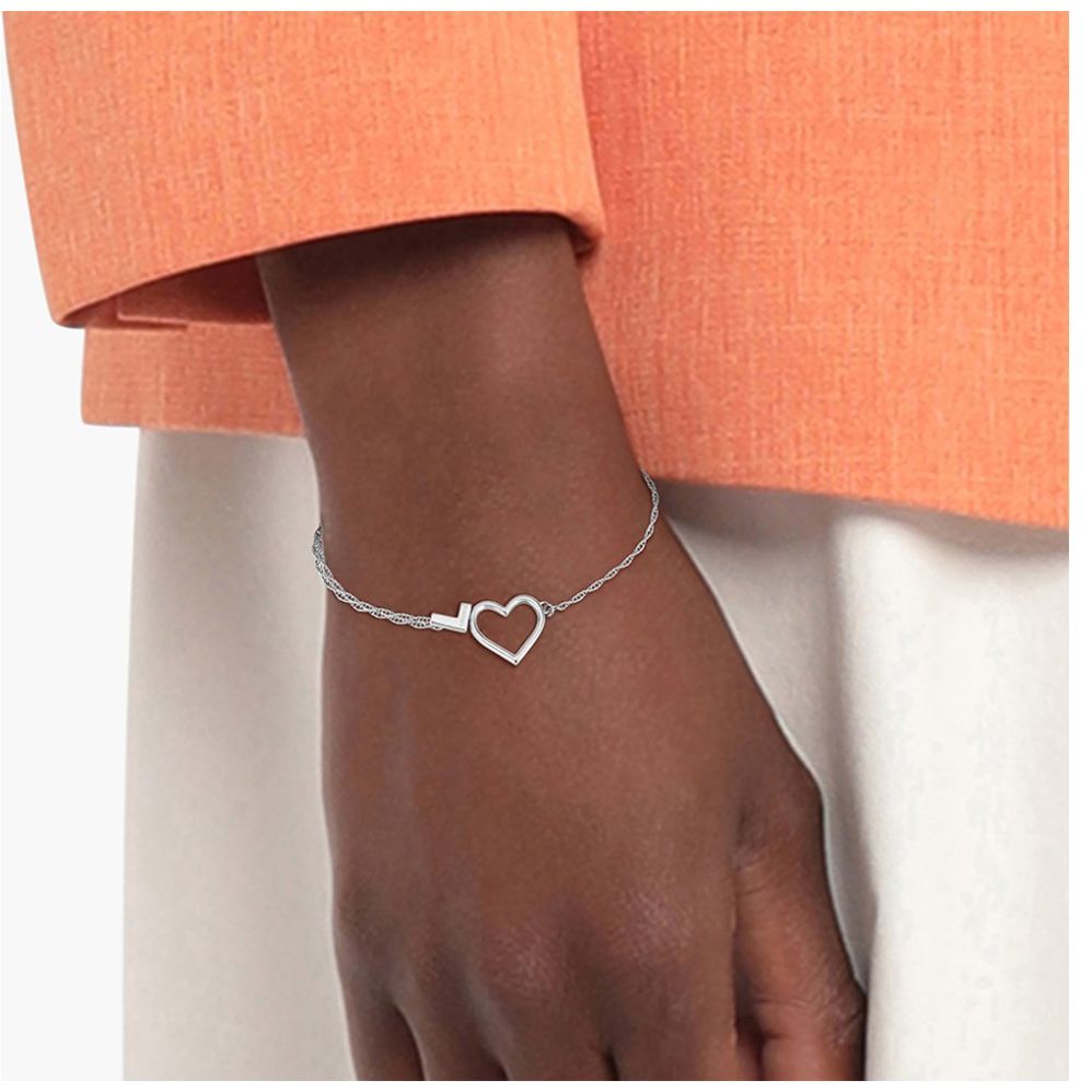 Brazalete Lacoste de Acero Inoxidable Plateado para Mujer