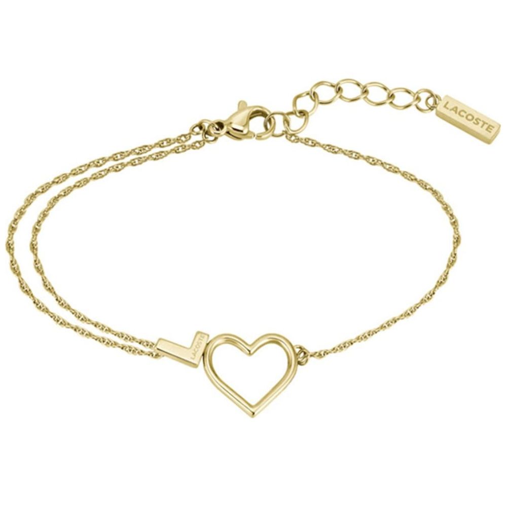 Brazalete Lacoste de Acero Inoxidable Dorado para Mujer