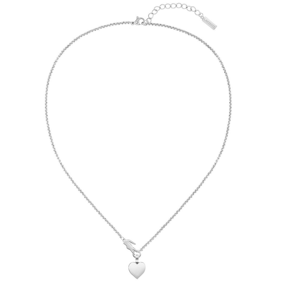 Collar  Lacoste de Acero Inoxidable  Plateado para Mujer