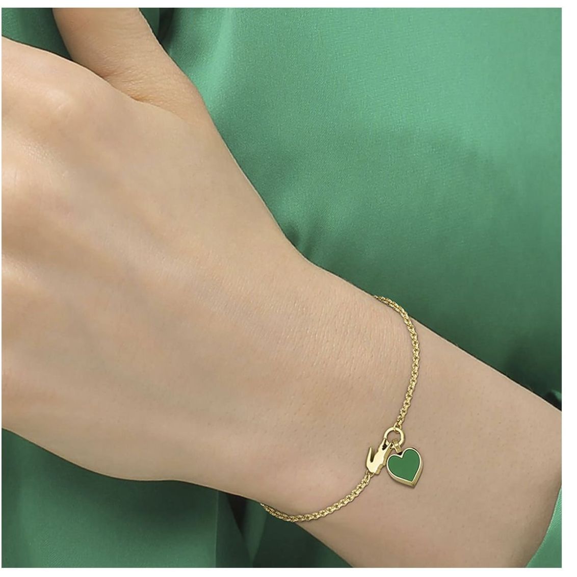 Brazalete  Lacoste de Acero Inoxidable  Plateado/dorado  para Mujer