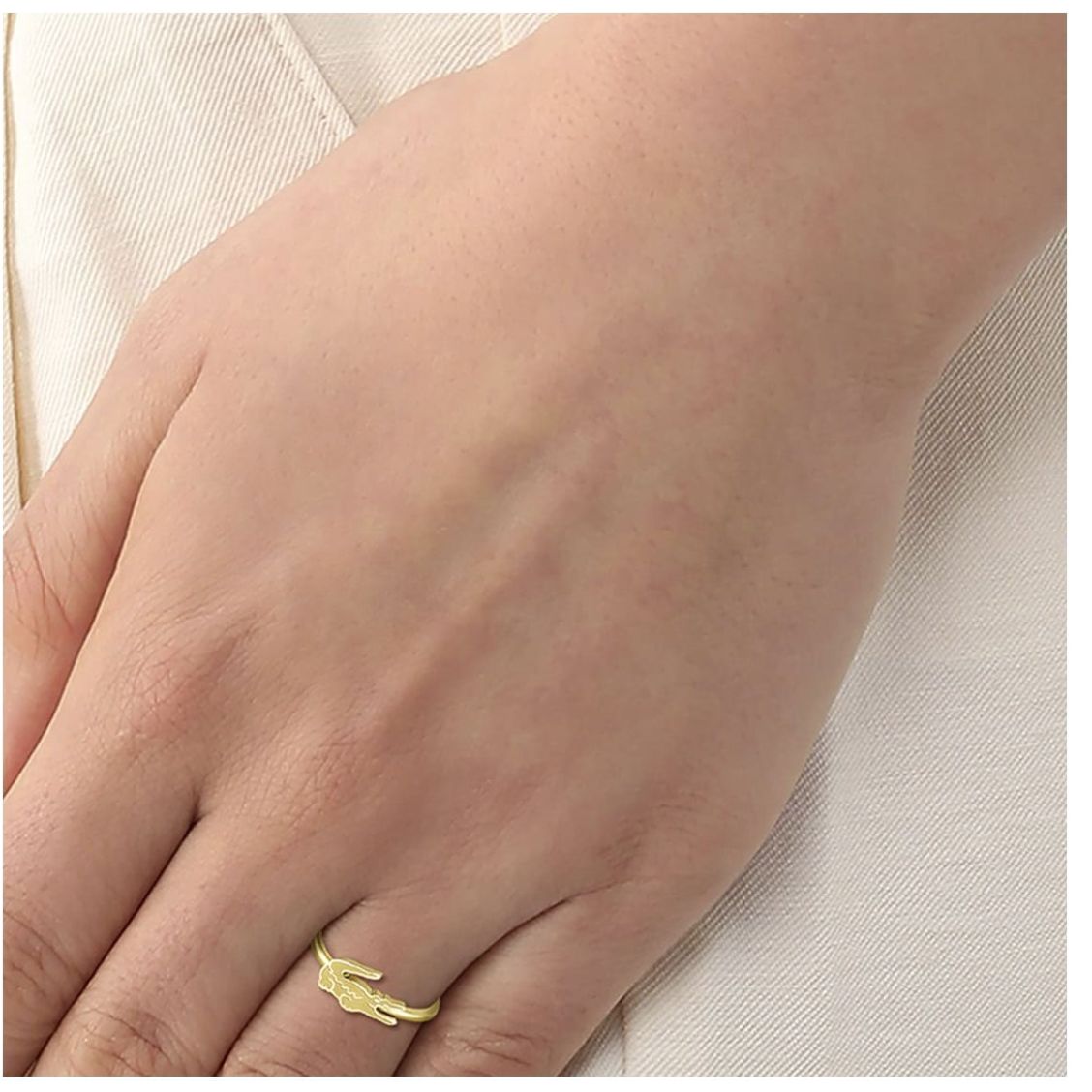 Collar  Lacoste de Acero Inoxidable  Plateado/dorado  para Mujer