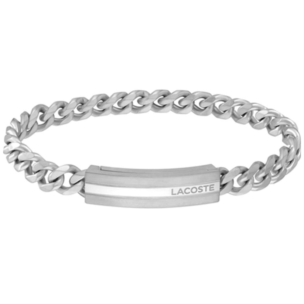 Brazalete Lacoste de Acero Inoxidable Plateado para Hombre