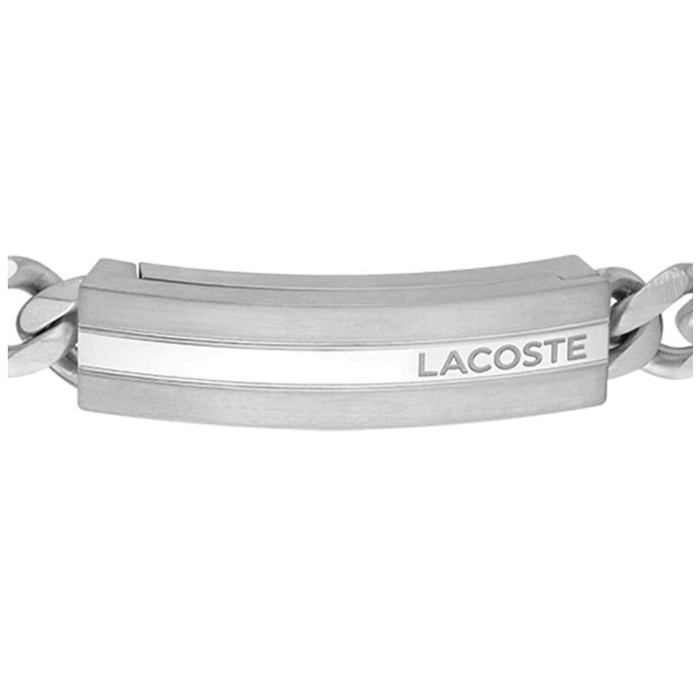 Brazalete Lacoste de Acero Inoxidable Plateado para Hombre