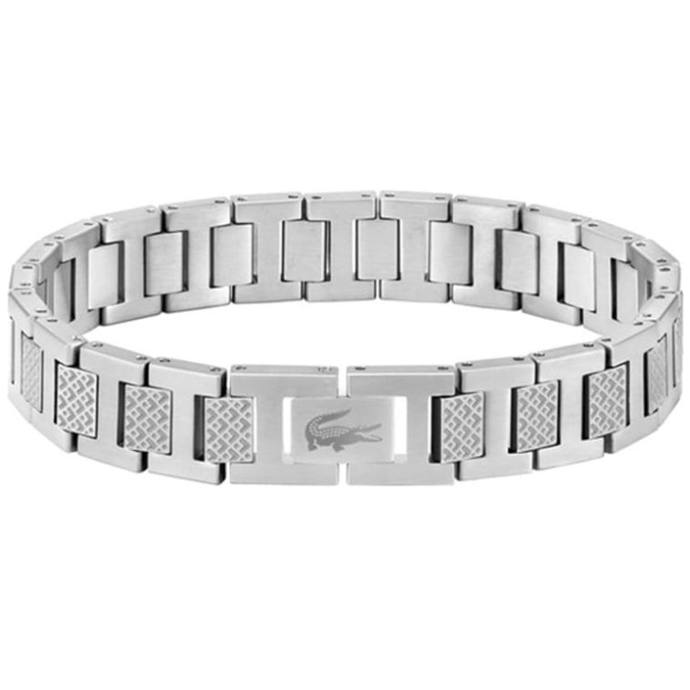 Brazalete Lacoste de Acero Inoxidable Plateado para Hombre