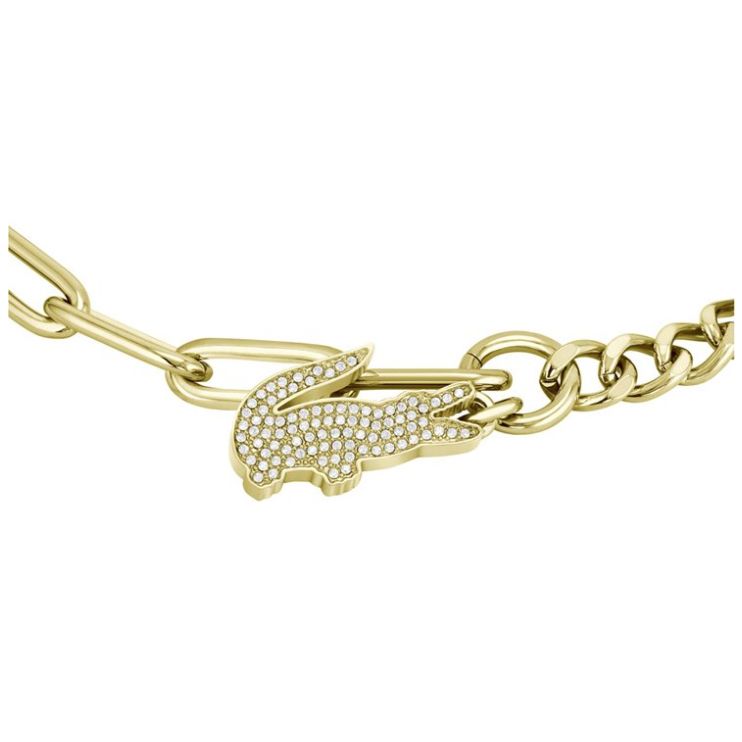Brazalete  Lacoste de Acero Inoxidable y Cristal Plateado para Mujer
