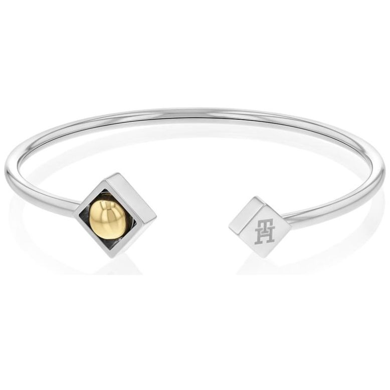 Brazalete Tommy Hilfiger de Acero Inoxidable  Plateado/oro para Mujer