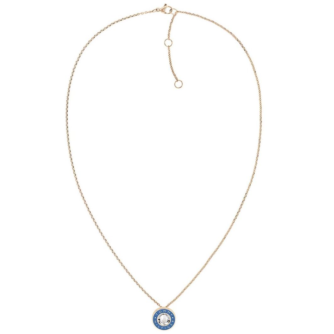 Collar Tommy Hilfiger de Aceroinoxidable y Cristal Oro Rosado/plateado  para Mujer