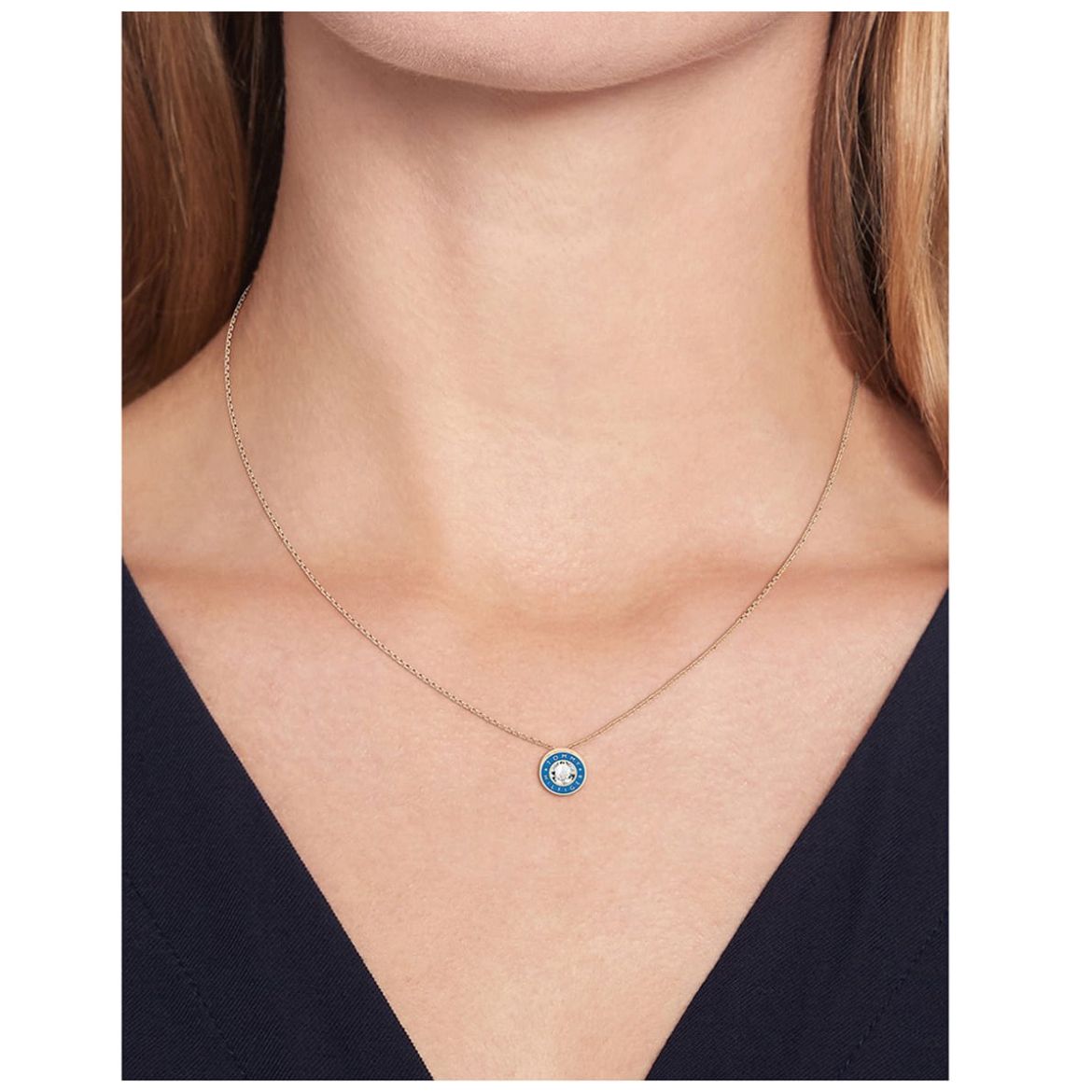 Collar Tommy Hilfiger de Aceroinoxidable y Cristal Oro Rosado/plateado  para Mujer