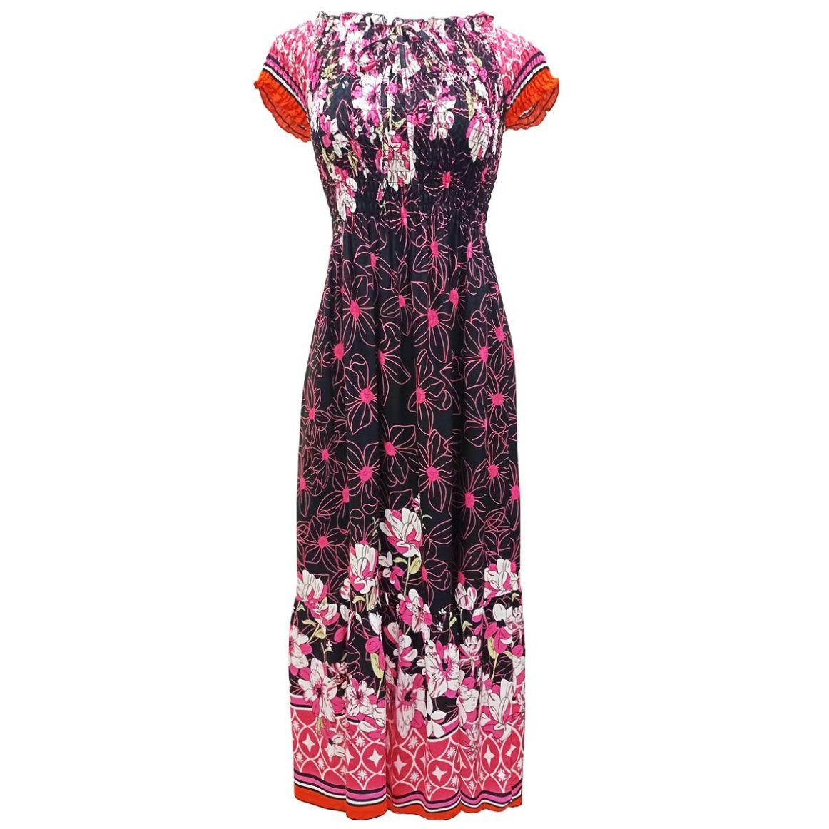 Vestido Largo Estampado Cafeina