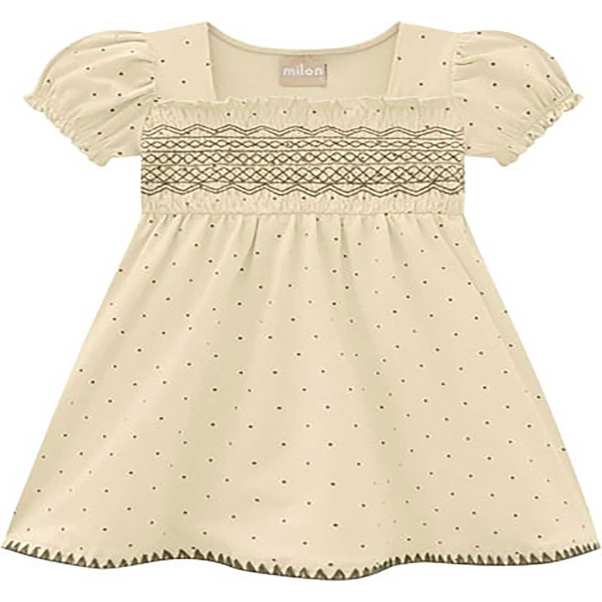 Vestido para Bebé Manga Corta Estampado Milon