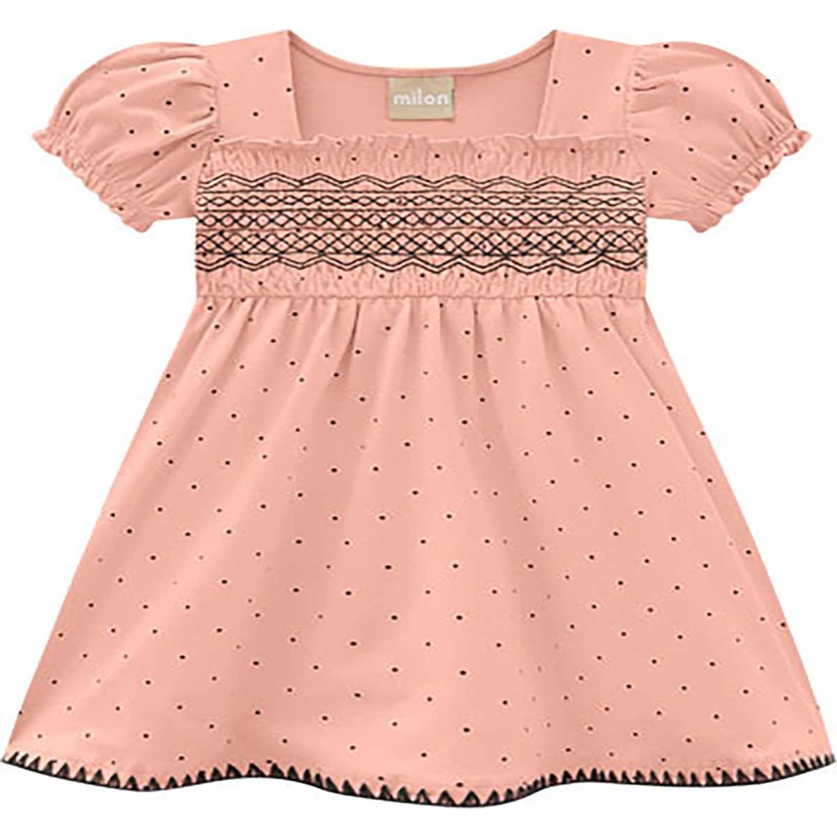 Vestido para Bebé Manga Corta Estampado Milon