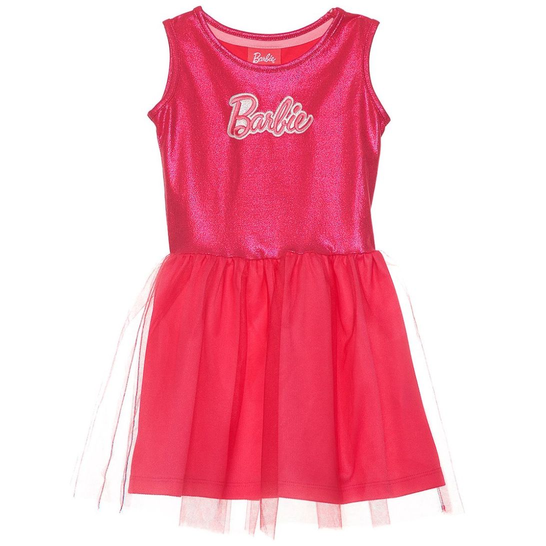 Vestido Manga Corta para Niña Barbie