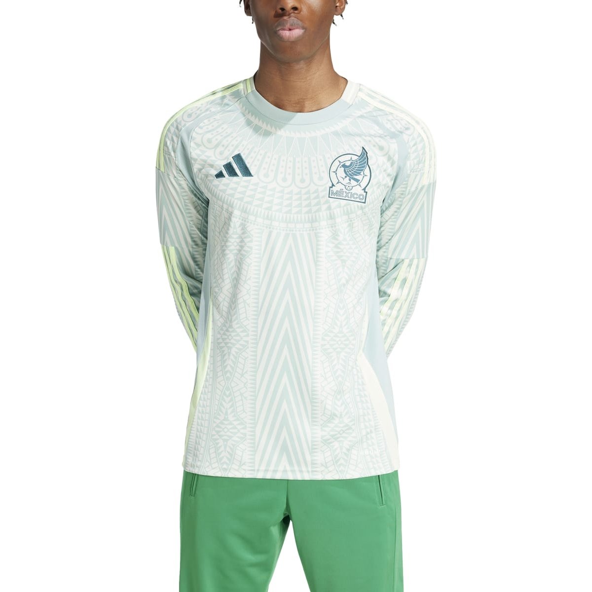 Jersey Visitante Selección Nacional de México 2024 Manga Larga Adidas para Hombre