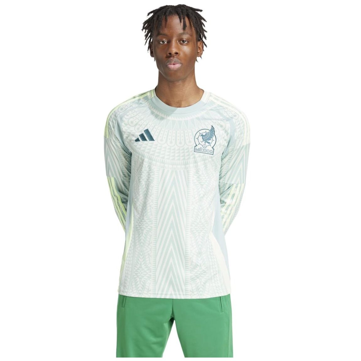 Jersey Visitante Selección Nacional de México 2024 Manga Larga Adidas para Hombre