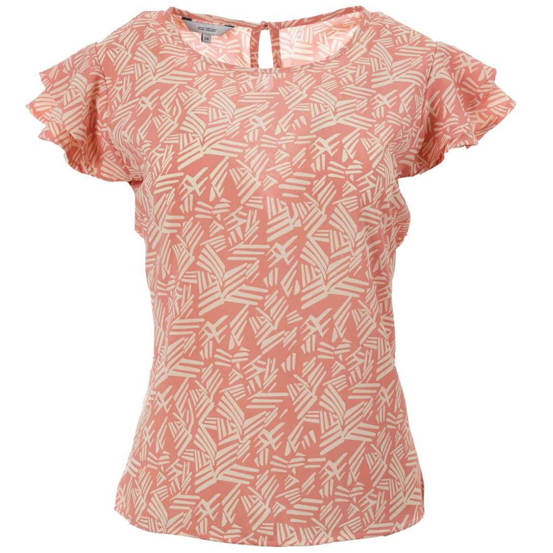 Blusa Ann Miller Cuello Redondo Diseño Estampado para Mujer