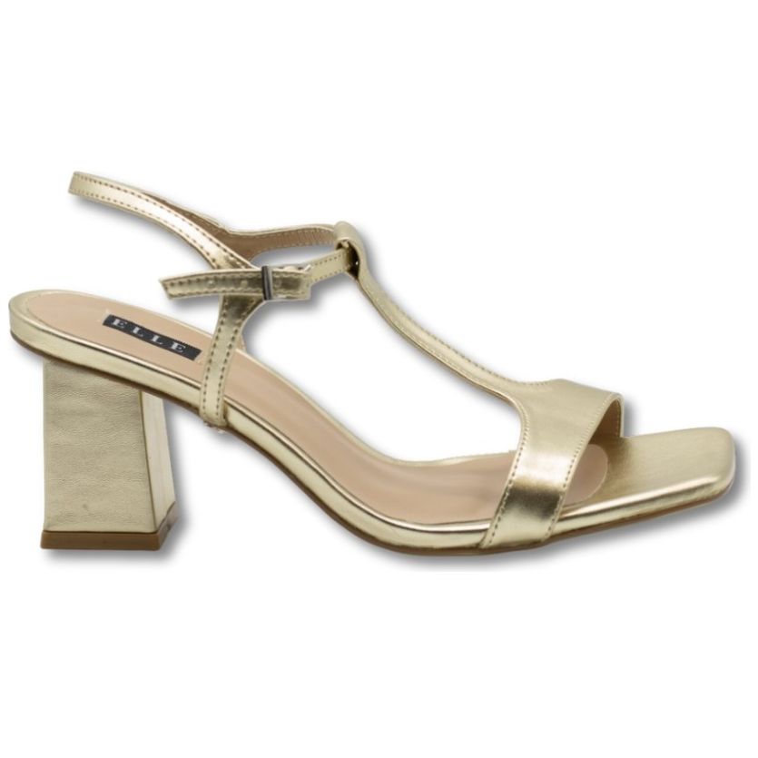 Sandalia Tira con Ajuste Oro Elle