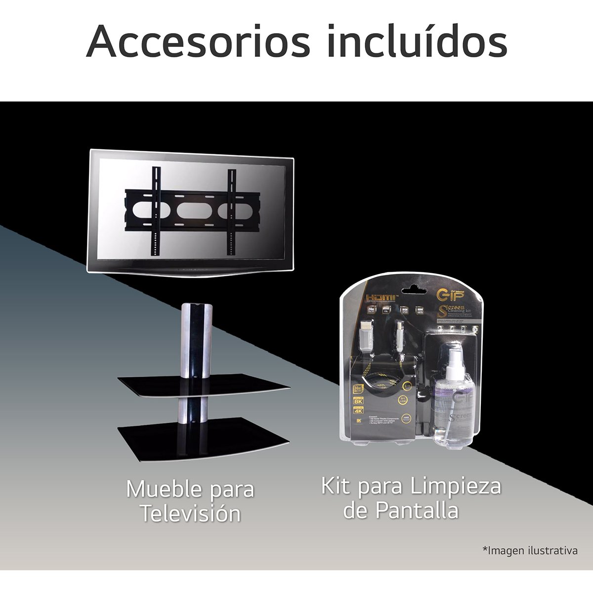 Pantalla 65" LG Uhd 4K Smart Tv 65Ur8750Psa + Cable Hdmi + Mueble de Pared