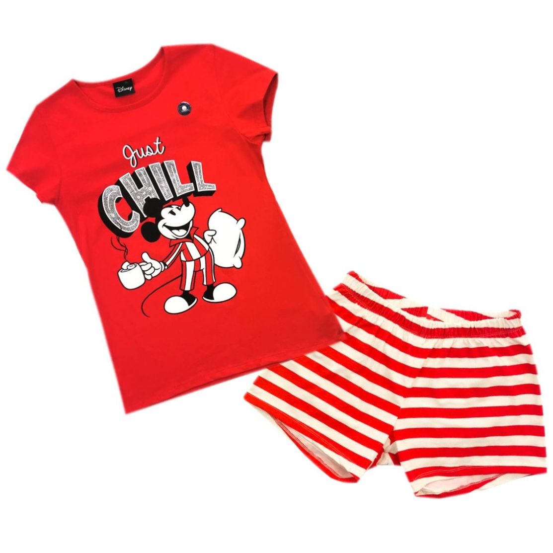 Pijama para Mujer Pzas Playera Y Short Algodón Disney
